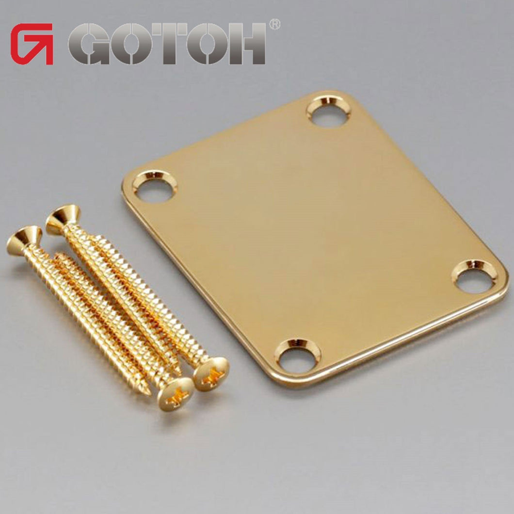 NEW Genuine Gotoh NBS-3 - Neck Joint Plate w/ Screws Fit Fender - GOLD