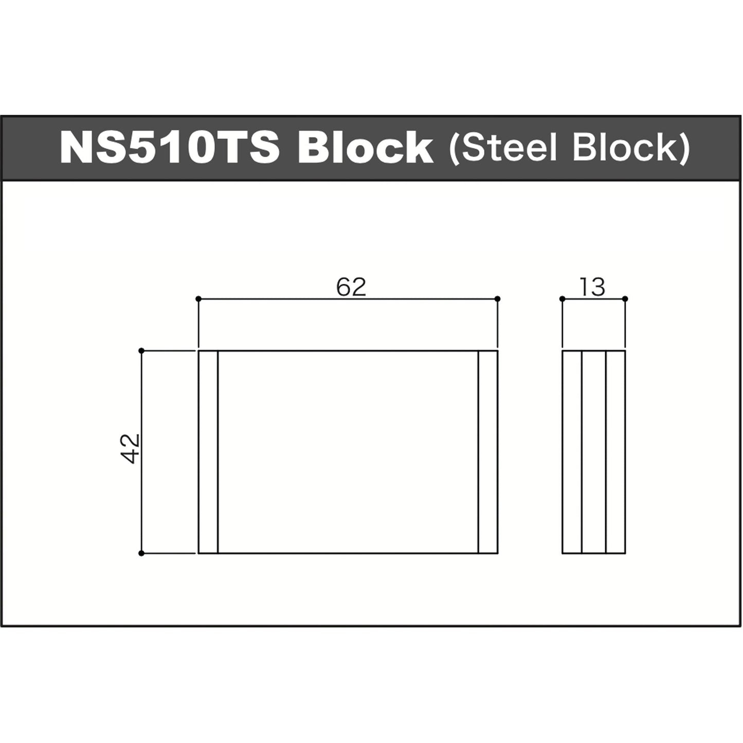Gotoh NS510TS-FE2 Non-locking Tremolo Bridge Steel Block NARROW Spacing - BLACK
