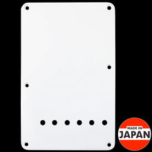 Load image into Gallery viewer, 1-Ply Tremolo Spring Cover Backplate for Fender Strat® Round Holes 11.5mm, WHITE