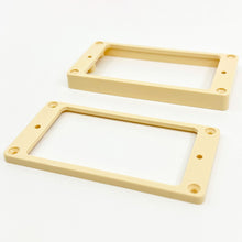 Load image into Gallery viewer, NEW Flat Bottom Non-Slanted Guitar Humbucker Pickup Ring Set - CREAM