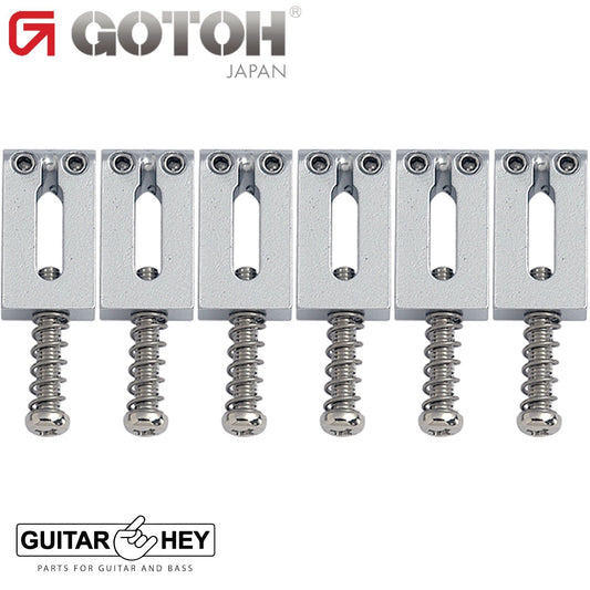 NEW Gotoh S102 Saddle set Steel for Strat / Tele GE102T Tremolos 11.3mm - CHROME