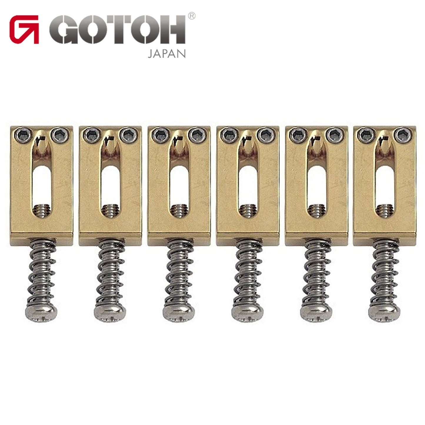 Gotoh S21 Set of 6 Steel Tremolo/Bridge Replacement Saddles 10.5mm - GOLD