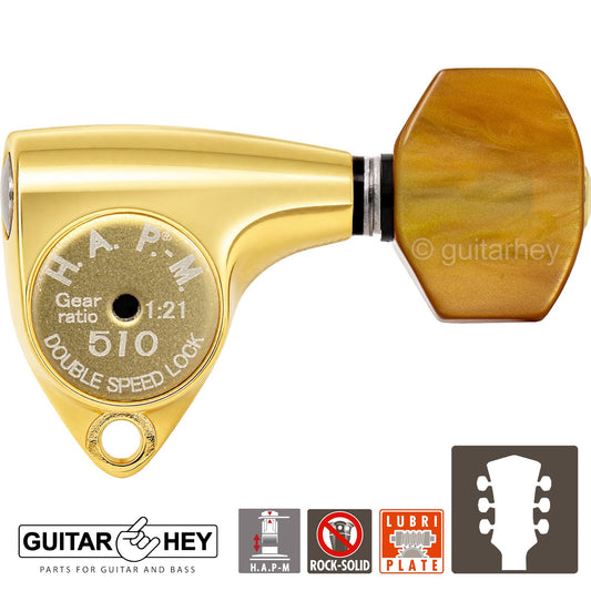 NEW Gotoh SGV510Z-P8 HAPM Locking Set L3+R3 Adjustable Height, 1:21, 3x3, GOLD