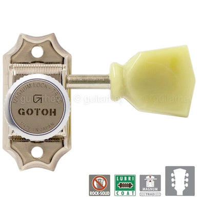 NEW Gotoh SD90-SL MGT MAGNUM LOCKING TRAD Tuner Keys L3+R3 Keystone 3x3 - NICKEL