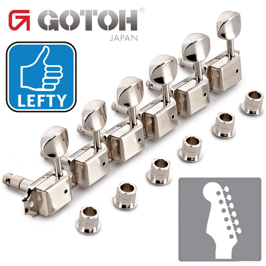 NEW Gotoh SD91-05M MG 6-in-line LOCKING Keys Vintage Style LEFT-HANDED - NICKEL
