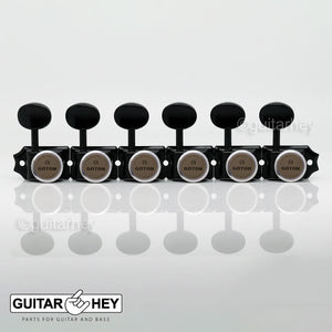 NEW Gotoh SD91-05M MGT Locking Tuners Set 6 in line STAGGERED w/ screws - BLACK