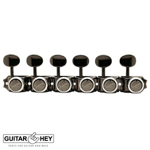 NEW Gotoh SD91-05M MGT Locking Tuners STAGGERED 6 in line Set - COSMO BLACK