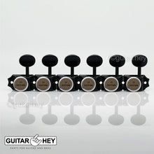 Carregar imagem no visualizador da galeria, NEW Gotoh SD91-05M MGT Locking Tuners STAGGERED 6 in line LEFT-HANDED - BLACK