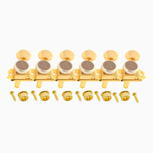 Load image into Gallery viewer, NEW Gotoh SD91-05M MGT Locking Tuners Set 6 in line STAGGERED LEFT-HANDED - GOLD