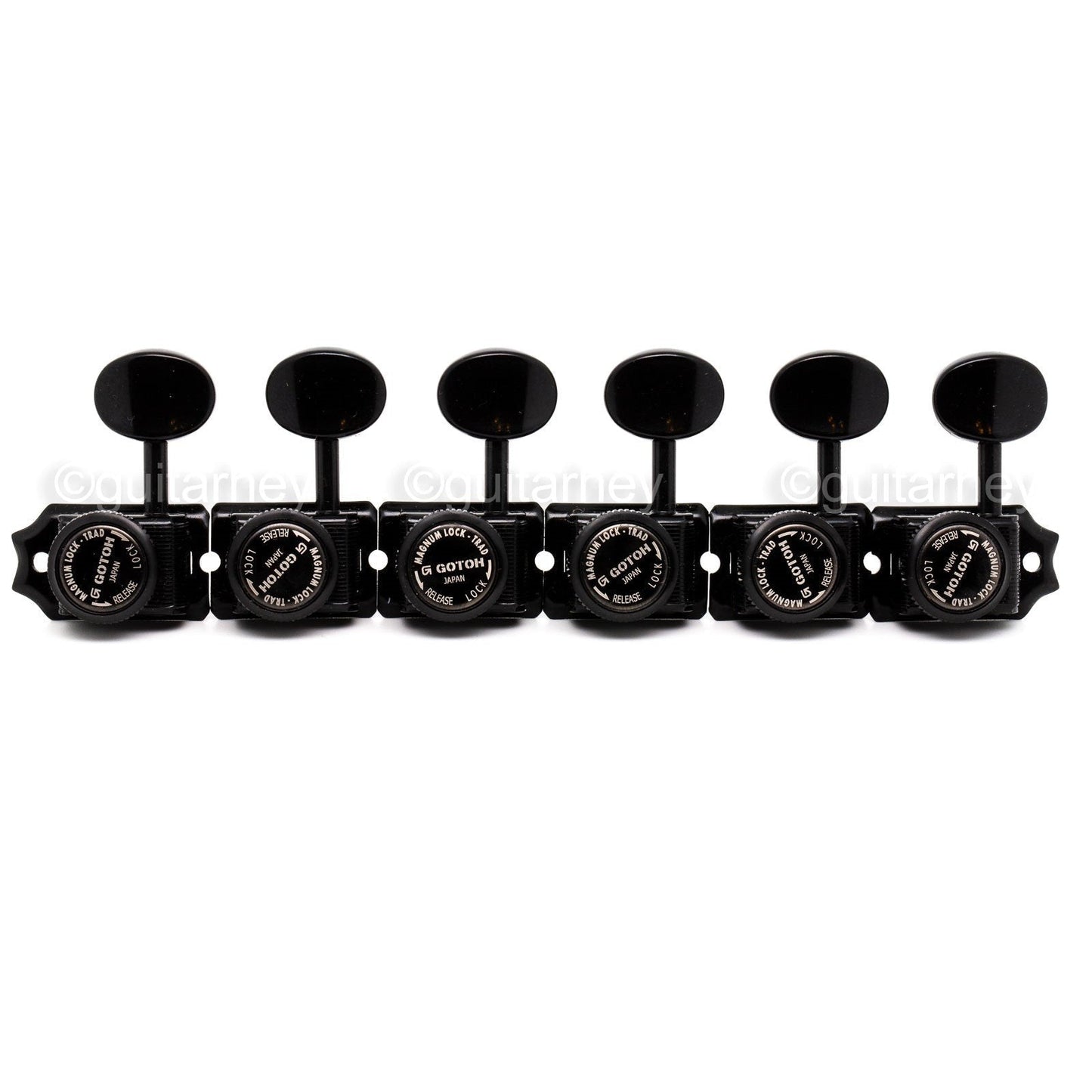 NEW Gotoh SD91-05M MGTB Locking Tuners Set 6 in line Staggered LEFT-HANDED BLACK