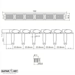 NEW Gotoh SD91-P5R 6-In-Line Vintage Style Tuners for Fender Strat Tele - NICKEL