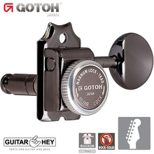 Load image into Gallery viewer, NEW Gotoh SD91-05M MGT Locking Tuners STAGGERED 6 in line Set - COSMO BLACK