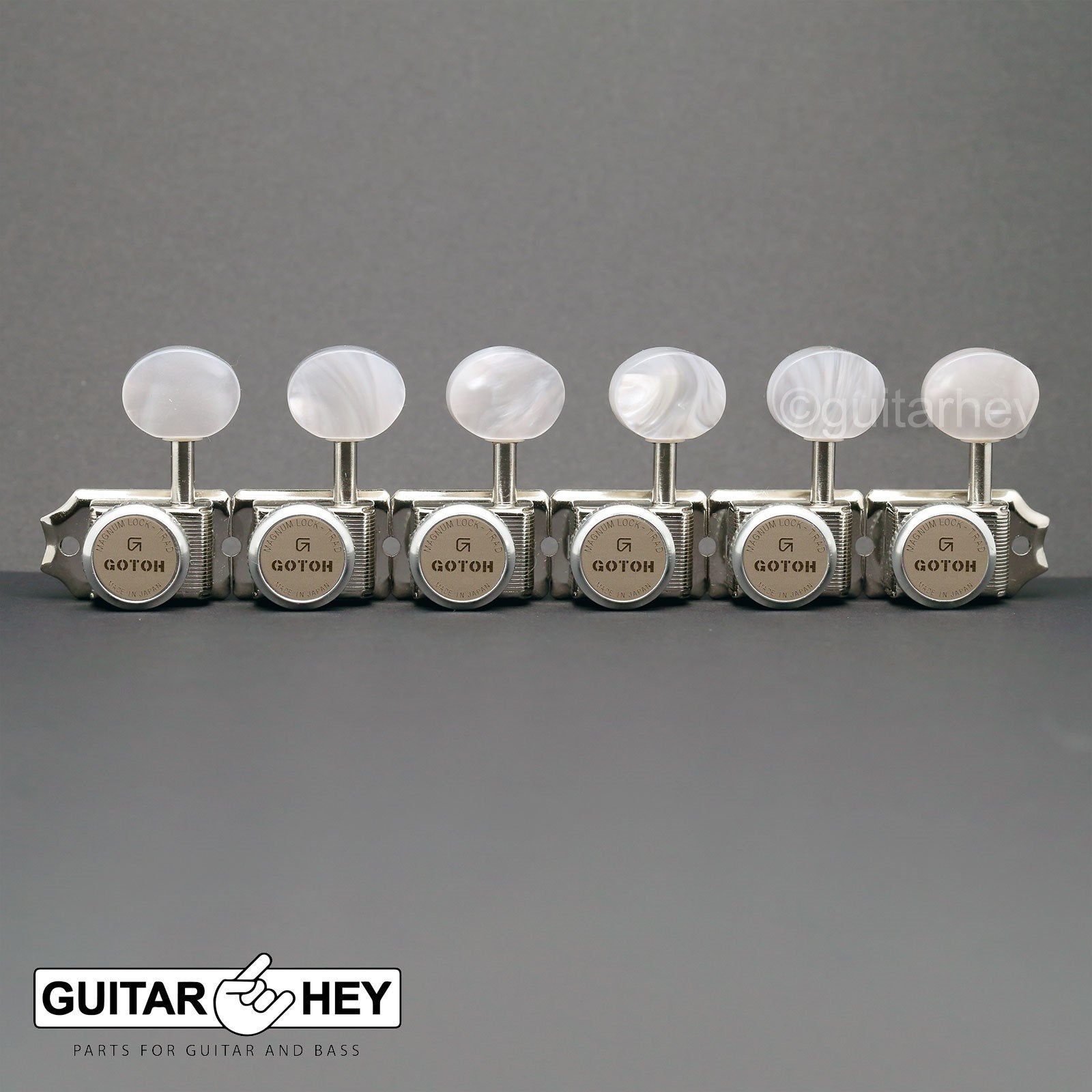 NEW Gotoh SD91-P5W MGT Locking Tuners PEARL Buttons 6 in line LEFT