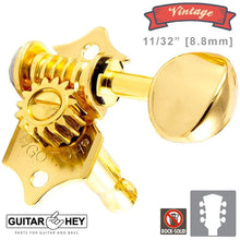 Load image into Gallery viewer, NEW Gotoh SE700-05M OPEN-GEAR Tuning Keys L3+R3 w/ screws 3x3 Tuners - GOLD