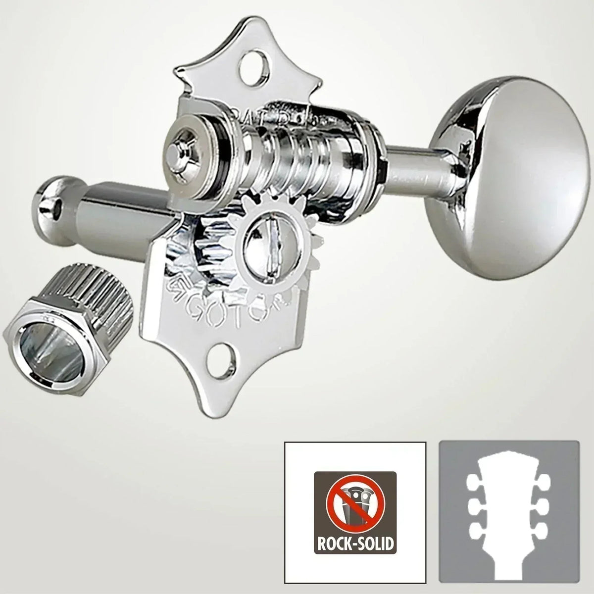 gotoh open gear tuners NEW SE700-05M OPEN-GEAR Tuning Keys L3+R3 w/ OVAL Buttons 3x3 Size:M (Riders 5'8