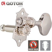 Load image into Gallery viewer, NEW Gotoh SE700-06M OPEN-GEAR Tuning Keys L3+R3 w/ screws 3x3 Tuners - NICKEL