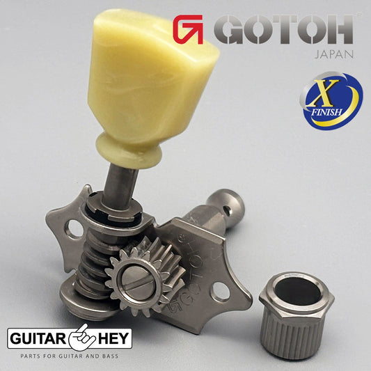 NEW Gotoh SE700-SL OPEN-GEAR Tuning Keystone Keys 3x3 Tuners - ANTIQUE X-NICKEL