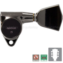 Load image into Gallery viewer, Gotoh SG301-04 Machine Head Set L3+R3 w/ screws 3x3 - Ratio 1:18 - COSMO BLACK