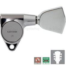 Load image into Gallery viewer, NEW Gotoh SG301-04 Tuners Machine Head Set Keystone L3+R3 w/ screws 3x3 - CHROME