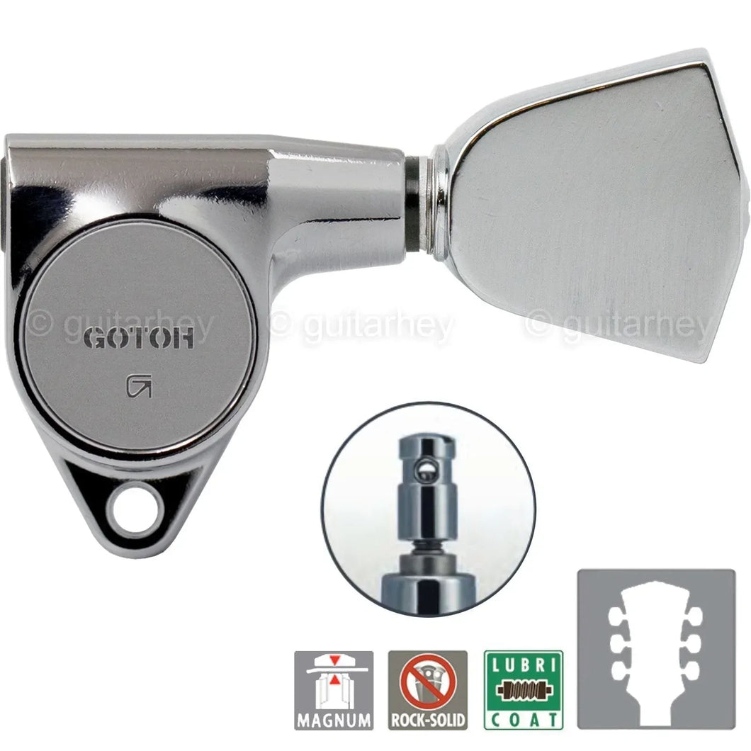 NEW Gotoh SG301-04 MG MAGNUM LOCK Locking Tuners Keystone keys 3x3 - CHROME