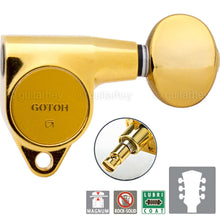 Load image into Gallery viewer, Gotoh SG301-05 MG Magnum Locking L3+R3 Set w/ screws w/ OVAL Buttons 3x3 - GOLD