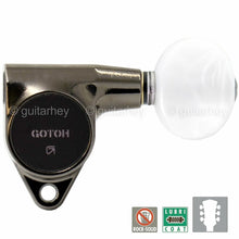 Load image into Gallery viewer, NEW Gotoh SG301-05P1 Tuning Keys L3+R3 SMALL PEARL OVAL Buttons 3x3, COSMO BLACK