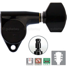Load image into Gallery viewer, NEW Gotoh SG301-07 MG Magnum LOCKING Tuners SMALL Buttons Keys 3X3 - BLACK