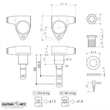 Load image into Gallery viewer, NEW Gotoh SG301-P7 HAPM Adjustable Post Height Locking PEARL 3x3 - COSMO BLACK