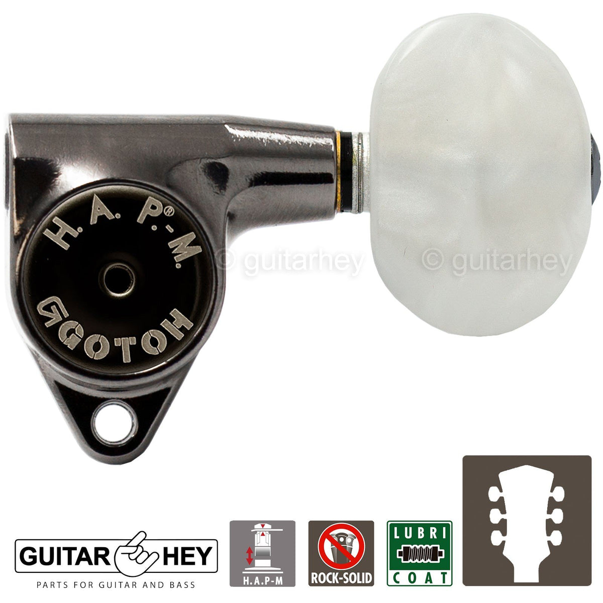 NEW Gotoh SG301-P1 HAPM Adjustable Post Height Locking PEARL 3x3 - COSMO BLACK