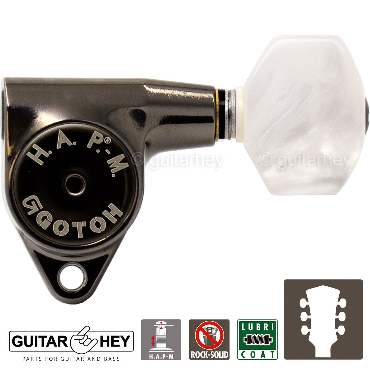 NEW Gotoh SG301-P7 HAPM Adjustable Post Height Locking PEARL 3x3 - COSMO BLACK