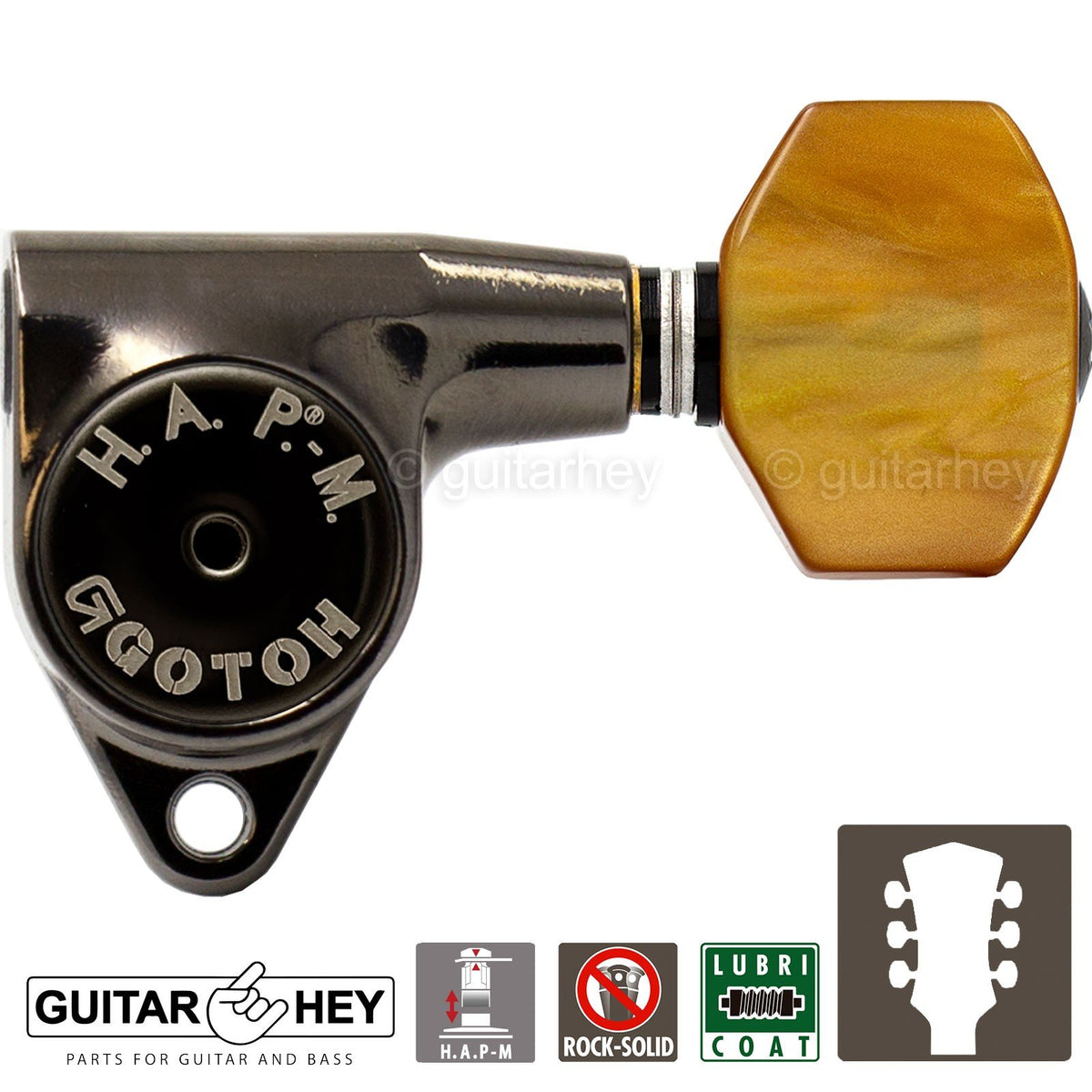 NEW Gotoh SG301-P8 HAPM Adjustable Post Height Locking AMBER 3x3 - COSMO BLACK