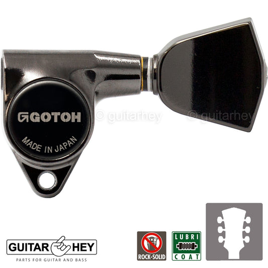 Gotoh SG301-04 Machine Head Set L3+R3 w/ screws 3x3 - Ratio 1:18 - COSMO BLACK