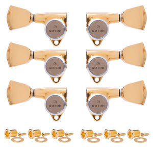 NEW Gotoh SG301-04 MGT MAGNUM-LOCK TRAD Set Keystone Keys Locking 3x3 - GOLD