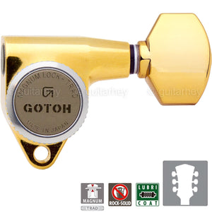 NEW Gotoh SG301-07 MGT Magnum LOCKING Tuners TUNING Keys w/ Screws 3x3 - GOLD