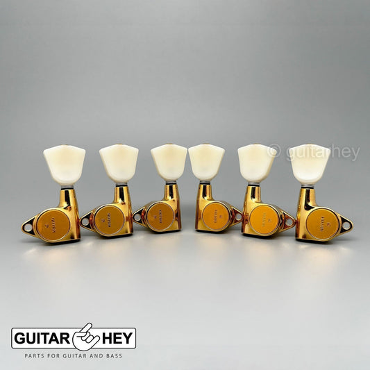 NEW Gotoh SG301-P4N MG Magnum Locking Tuners w/ Keystone Buttons Set 3x3 - GOLD