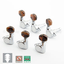 Load image into Gallery viewer, NEW Gotoh SG301 Set L3+R3 w/ TORTOISE Buttons Tuning Keys Tuners 3x3 - CHROME