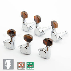 NEW Gotoh SG301 Set L3+R3 w/ TORTOISE Buttons Tuning Keys Tuners 3x3 - CHROME