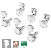 Load image into Gallery viewer, NEW Gotoh SG301-01 Tuners Set L3+R3 Machine Head Large Buttons - 3x3 - CHROME