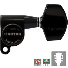 Carregar imagem no visualizador da galeria, NEW Gotoh SG360-01 Schaller Style Mini Tuning Keys w/ LARGE Buttons 3x3 - BLACK