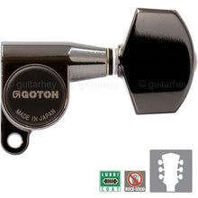 Load image into Gallery viewer, NEW Gotoh SG360-01 Tuners Schaller Style Mini LARGE Button SET 3x3 - COSMO BLACK