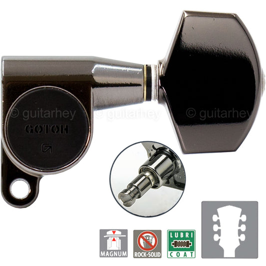 NEW Gotoh SG360-01 MG Magnum Locking L3+R3 LARGE Buttons Set 3x3 - COSMO BLACK