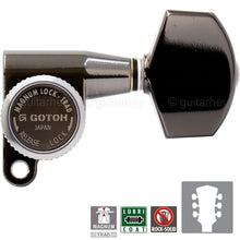 Load image into Gallery viewer, NEW Gotoh SG360-01 MGT Locking Tuners L3+R3 Keys LARGE Buttons 3x3 - COSMO BLACK