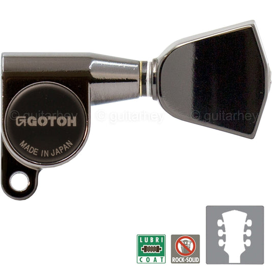 NEW Gotoh SG360-04 Tuners Schaller Style Mini KEYSTONE Key SET 3x3 - COSMO BLACK