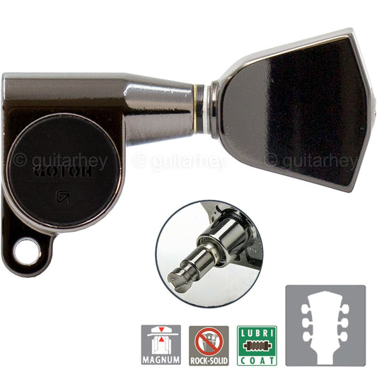 NEW Gotoh SG360-04 MG Magnum Locking L3+R3 KEYSTONE Buttons Set 3x3 COSMO BLACK