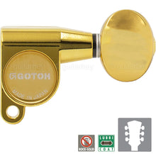 Load image into Gallery viewer, NEW Gotoh SG360-05 Schaller Style Mini Tuning Keys Small Buttons Set 3x3 - GOLD