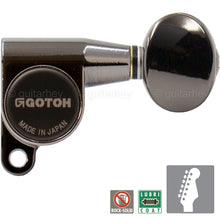 Load image into Gallery viewer, Gotoh SG360-05 Set 6 In-Line Schaller Style Mini Tuners Tuning Keys COSMO BLACK