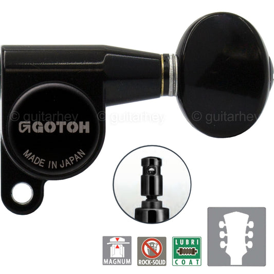 NEW Gotoh SG360-05 MG Magnum Locking L3+R3 OVAL Buttons Set 3x3 - BLACK
