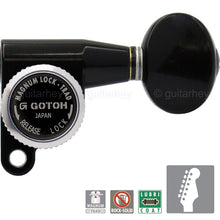Load image into Gallery viewer, NEW Gotoh SG360-05 MGT 6 In-Line Set MAGNUM LOCKING Mini OVAL Buttons Keys BLACK