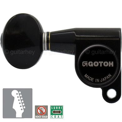 NEW Gotoh SG360-05 LEFT HANDED 6 In-Line Schaller Style Mini Tuner Keys - BLACK