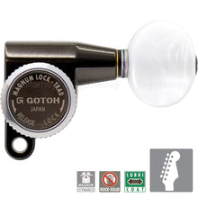 Load image into Gallery viewer, NEW Gotoh SG360-05P1 MGT 6 In-Line MAGNUM Locking OVAL PEARLOID - COSMO BLACK